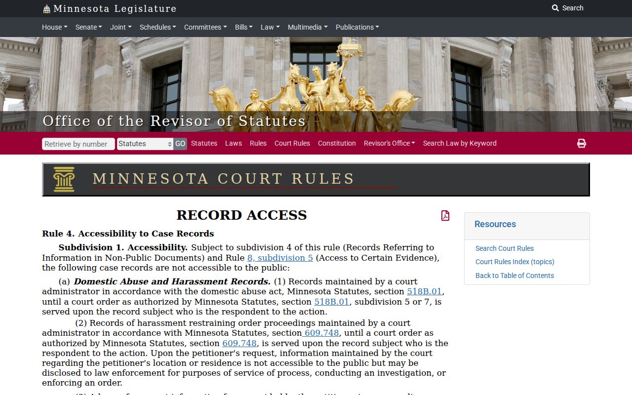 Aitkin County criminal docket Minnesota Rule 4 record access source